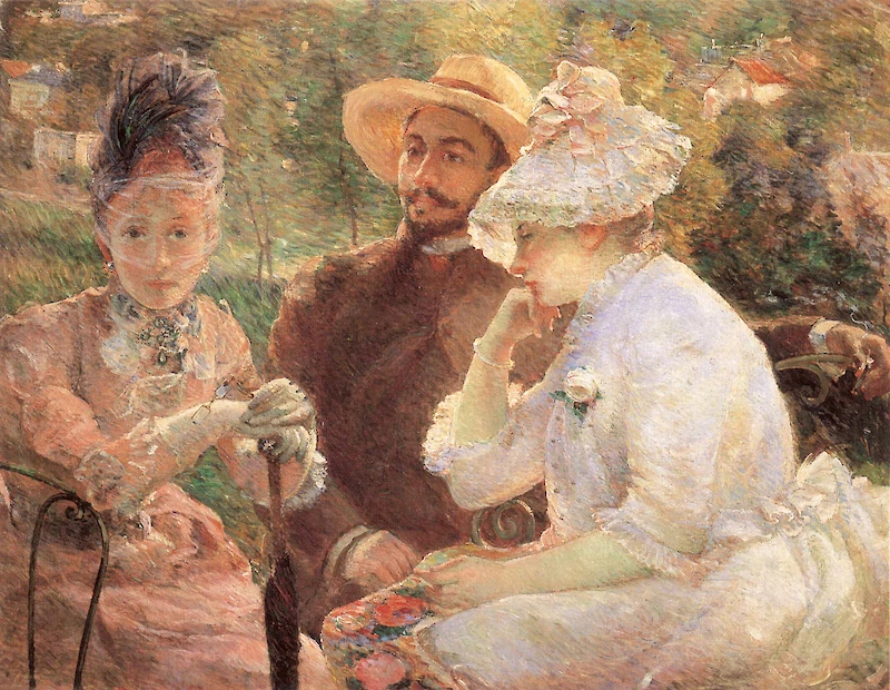 On the Terrace at Sèvres with Fantin-Latour · Marie Bracquemond